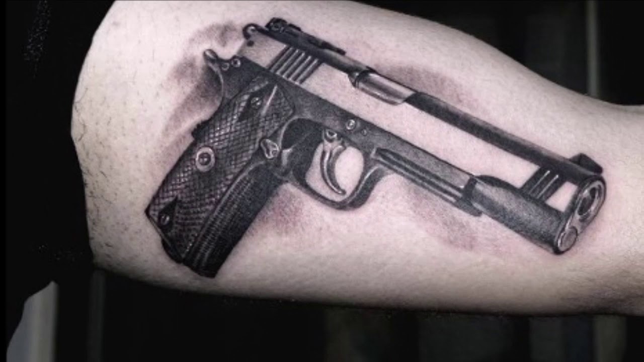 popular gun tattoos for men