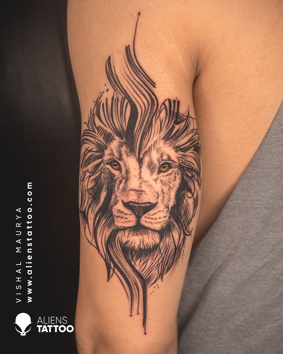 popular Leo tattoos for men