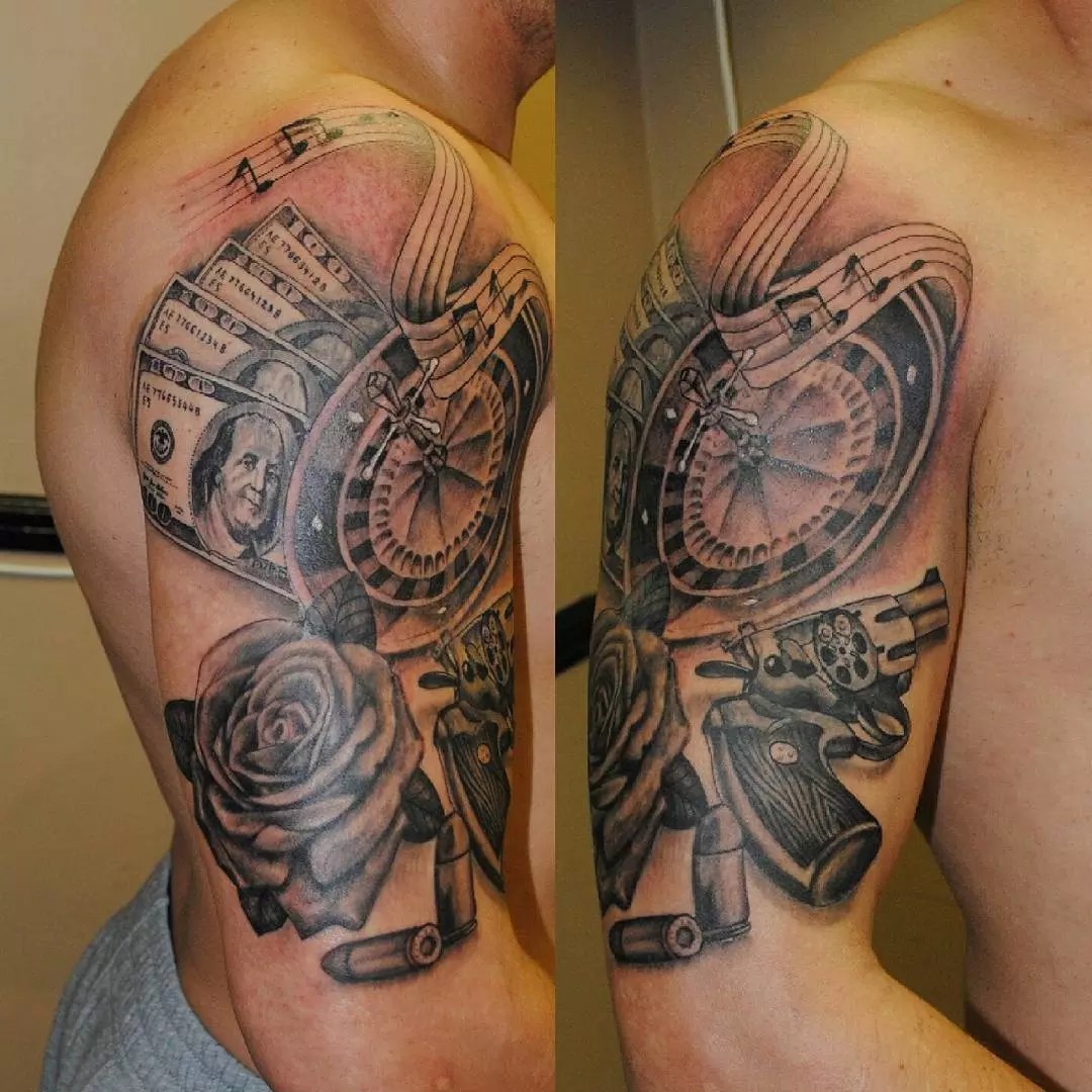 popular money tattoos for men styles