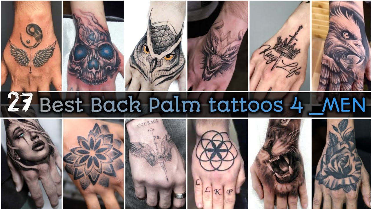 popular palm tattoos for men