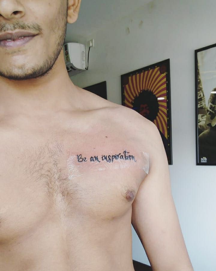 popular phrases for chest tattoos for men