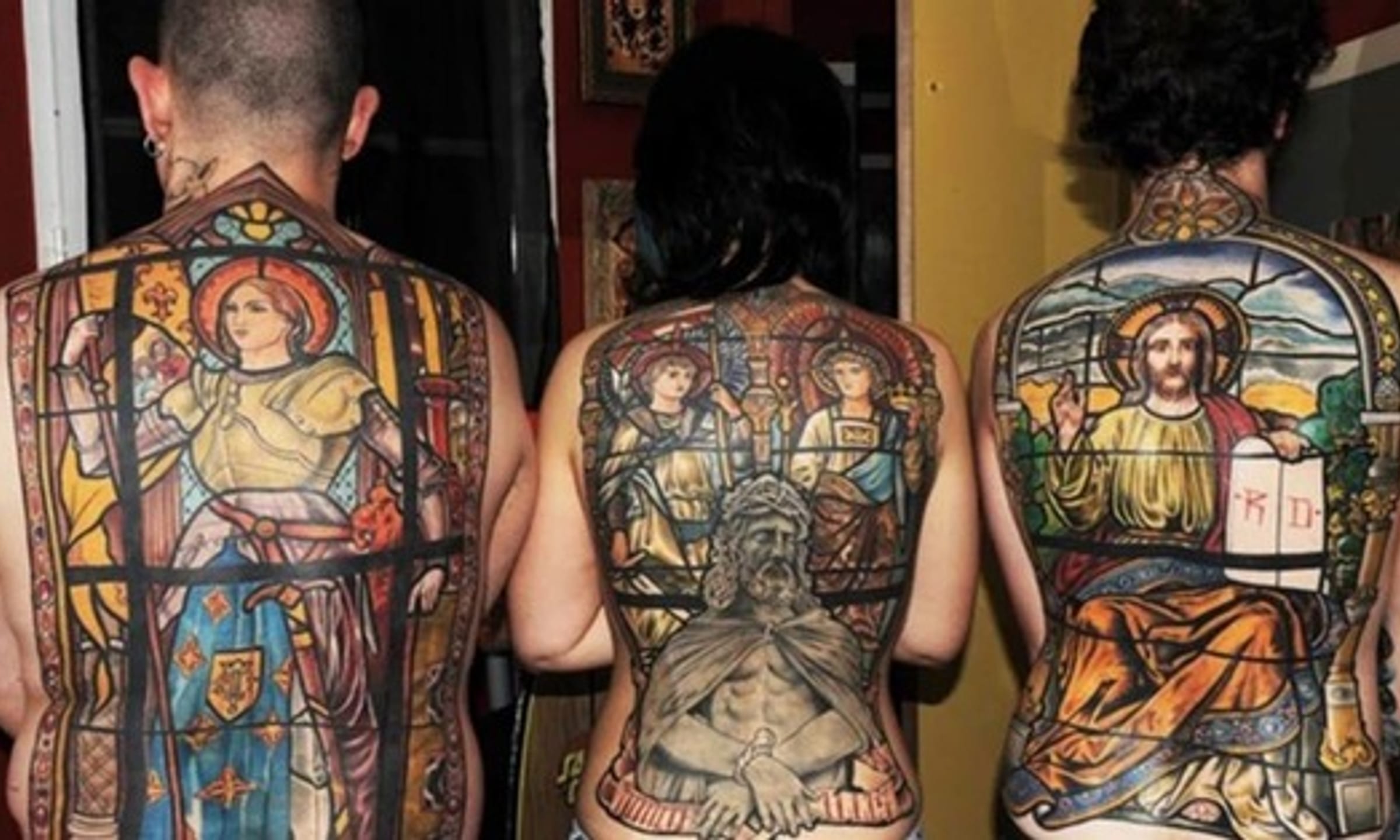 popular religious half sleeve tattoos for men