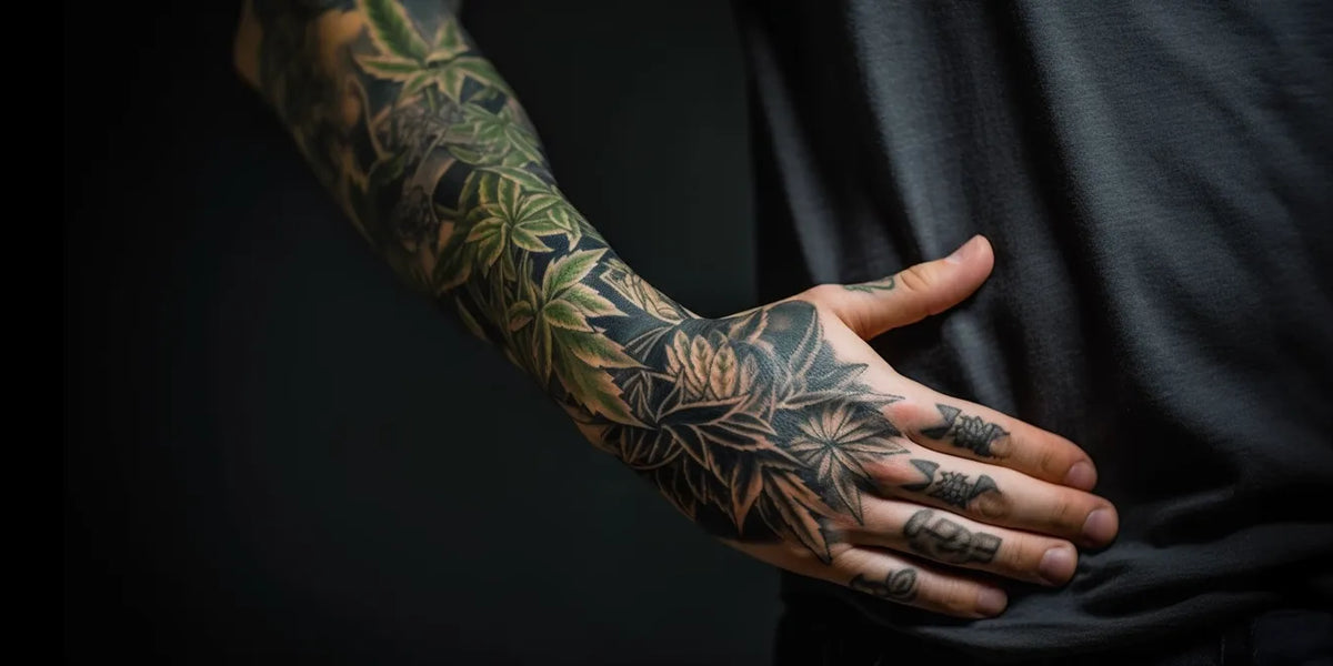 popular styles of weed tattoos for men