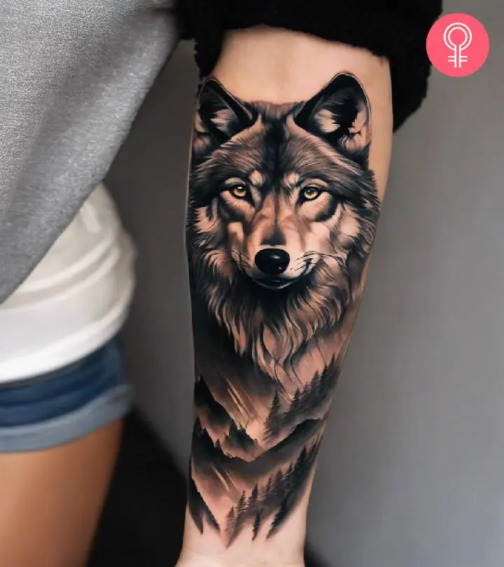 popular wolf tattoo sleeve styles for men.