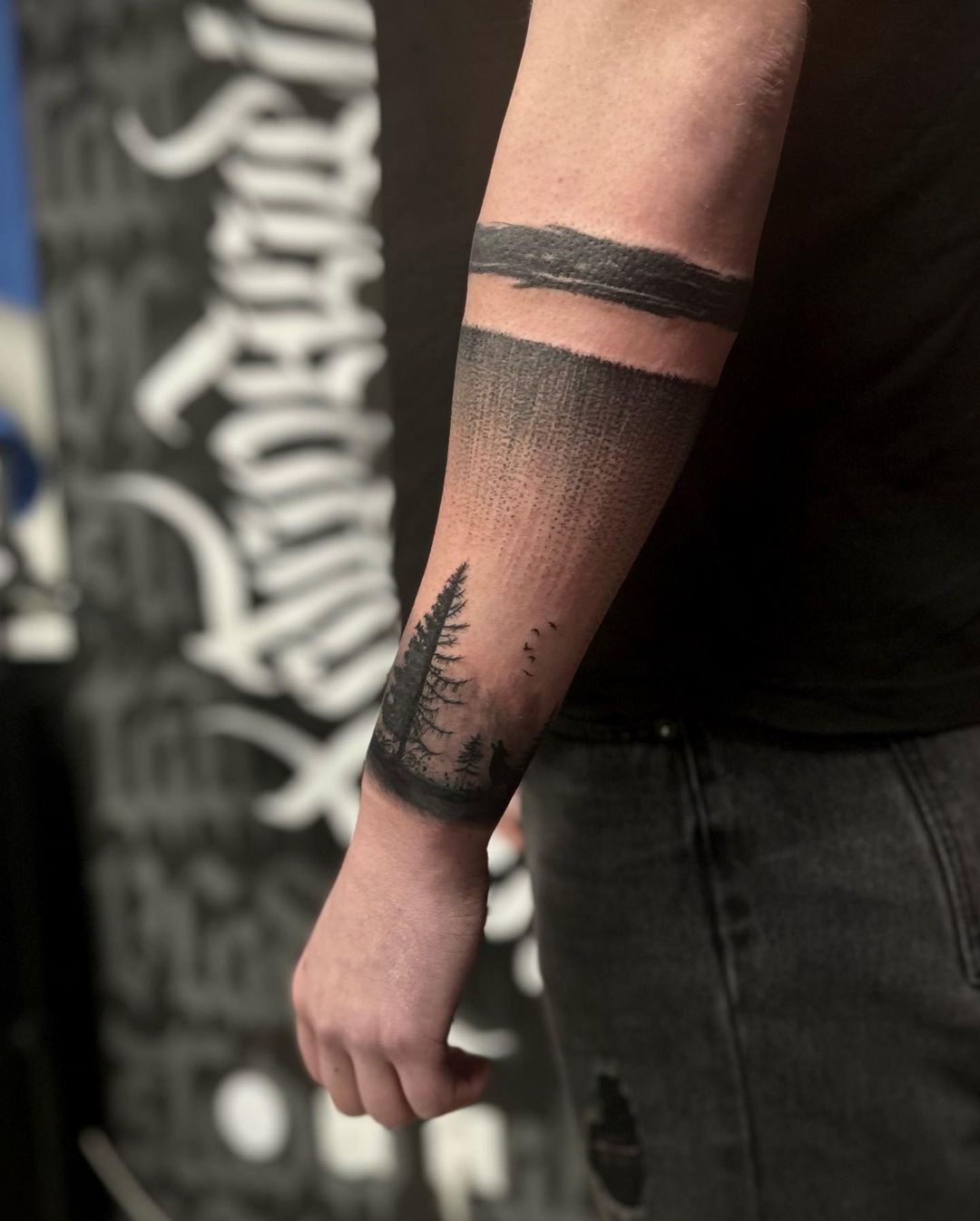 popular wrist band tattoos for men