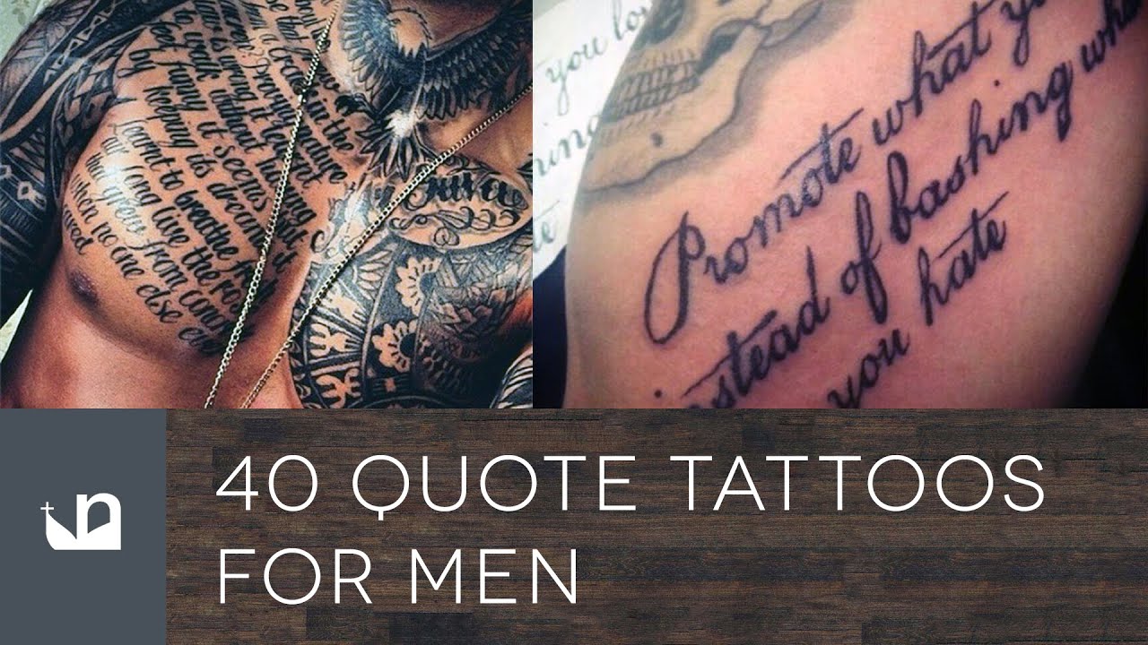 quote tattoos for men