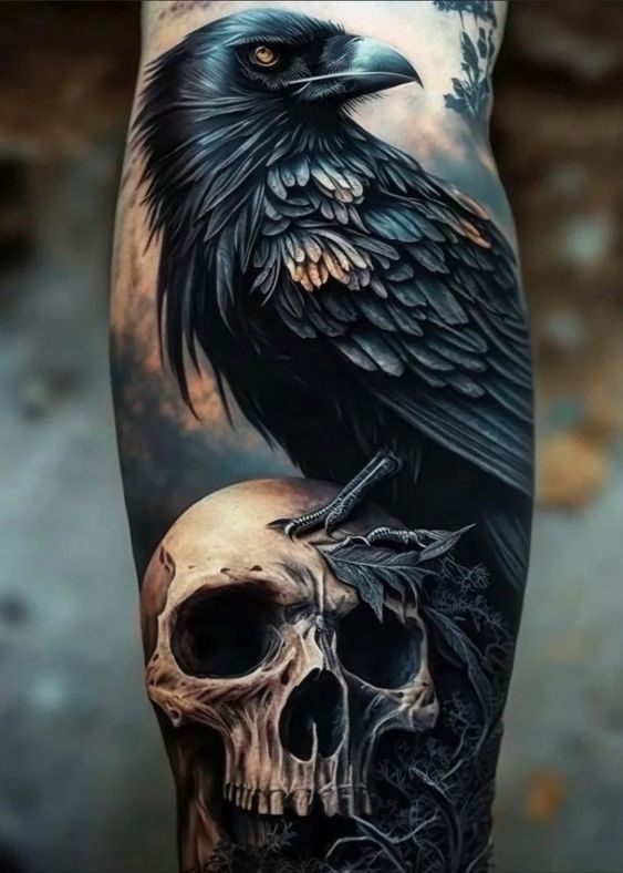 raven tattoos for men 0024