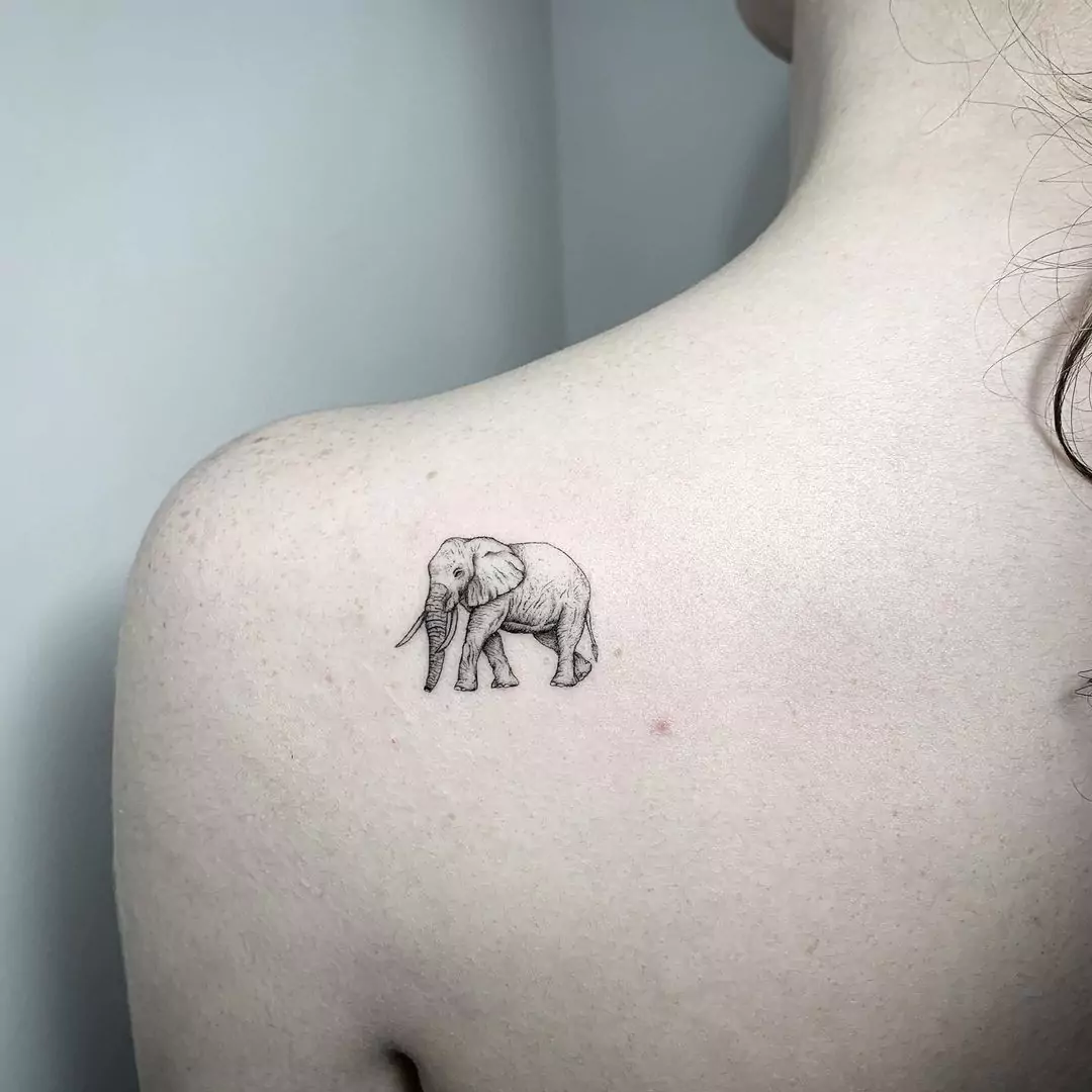 realistic elephant tattoos for men