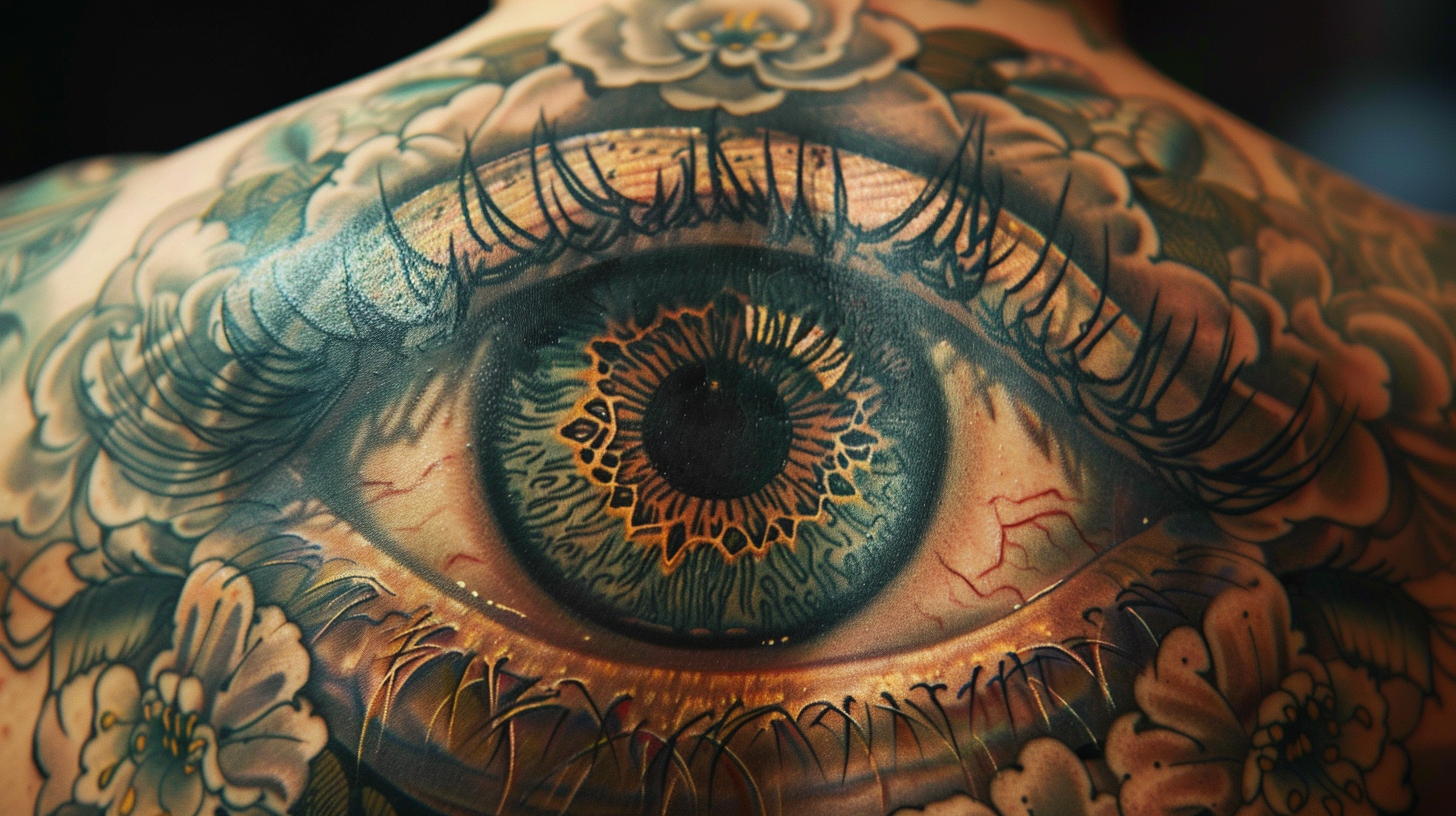 realistic eye tattoos for men