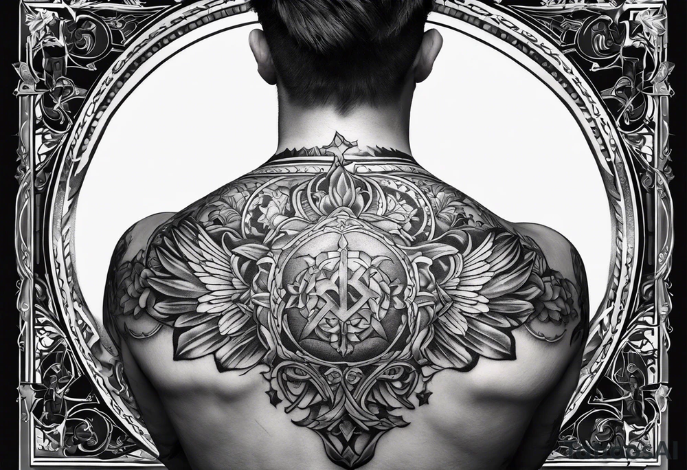 religious back tattoos for men 0024