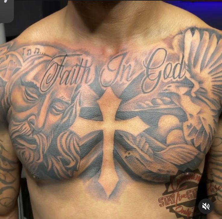 religious chest tattoos for men 0046