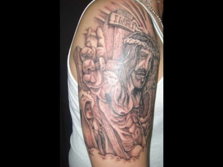 religious half sleeve tattoos for men 0021