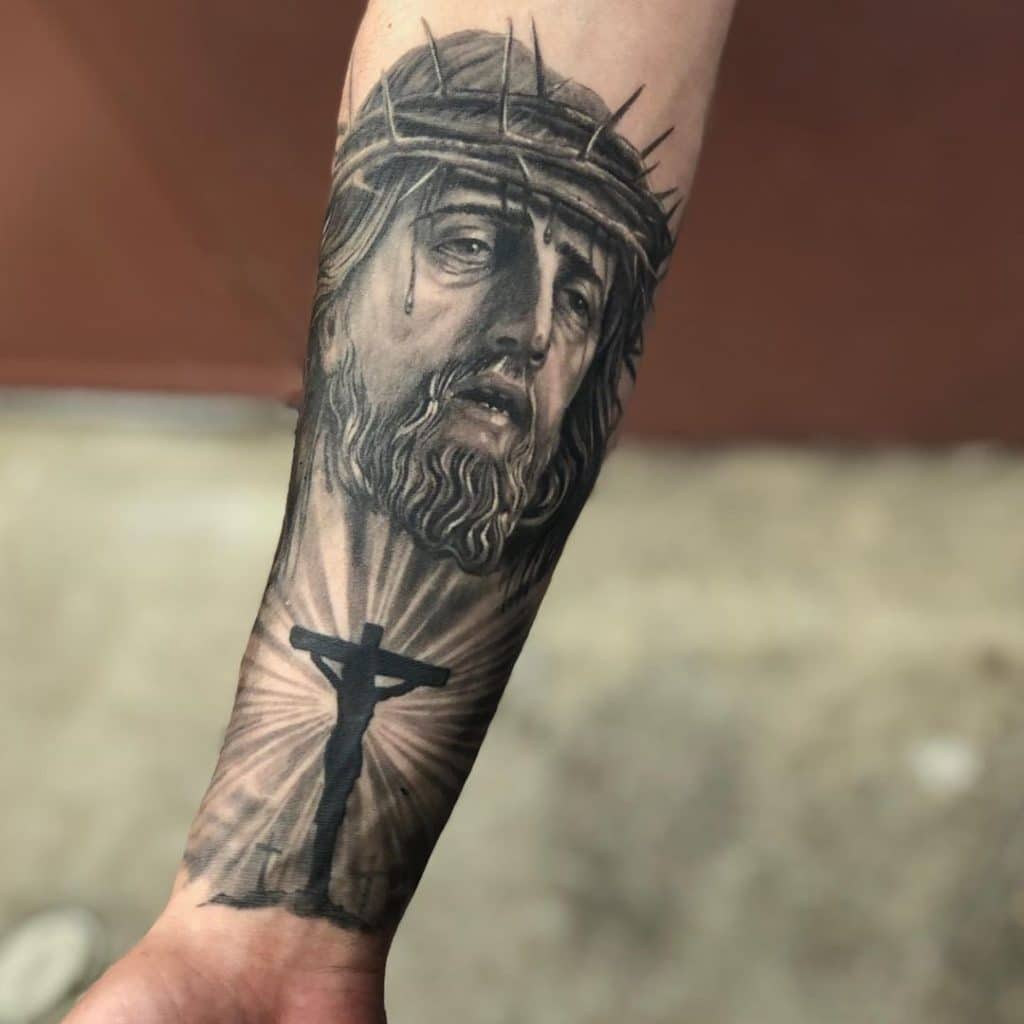 religious half sleeve tattoos for men 0027