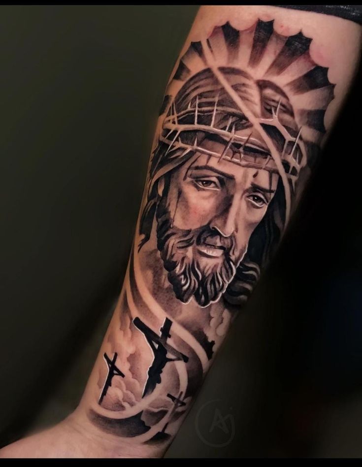 religious half sleeve tattoos for men 0065