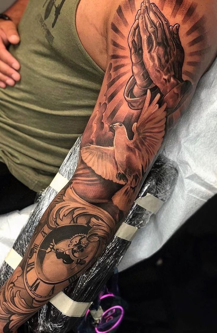 religious half sleeve tattoos for men 0075