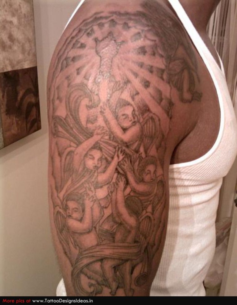 religious half sleeve tattoos for men 0077