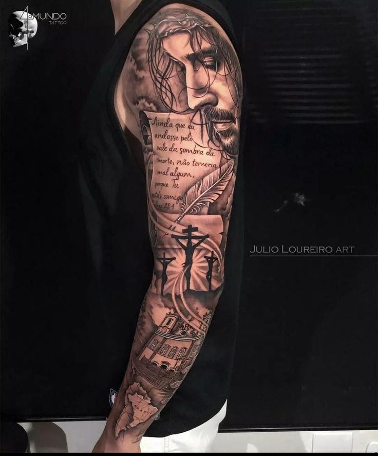 religious half sleeve tattoos for men 0078