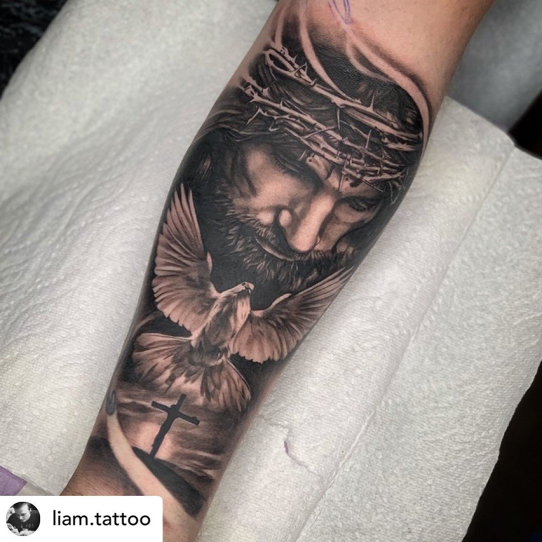 religious half sleeve tattoos for men 0083