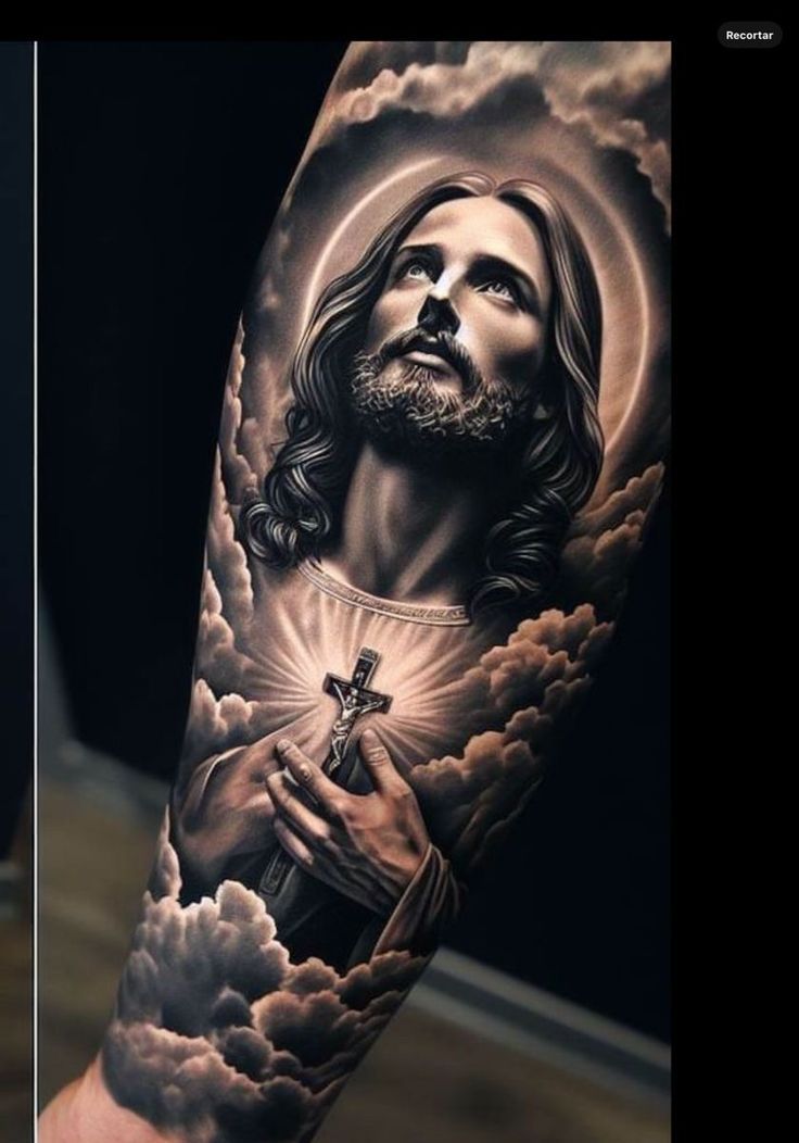 religious half sleeve tattoos for men 0086