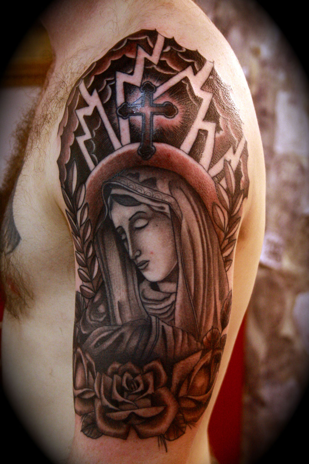 religious shoulder tattoos for men 0061