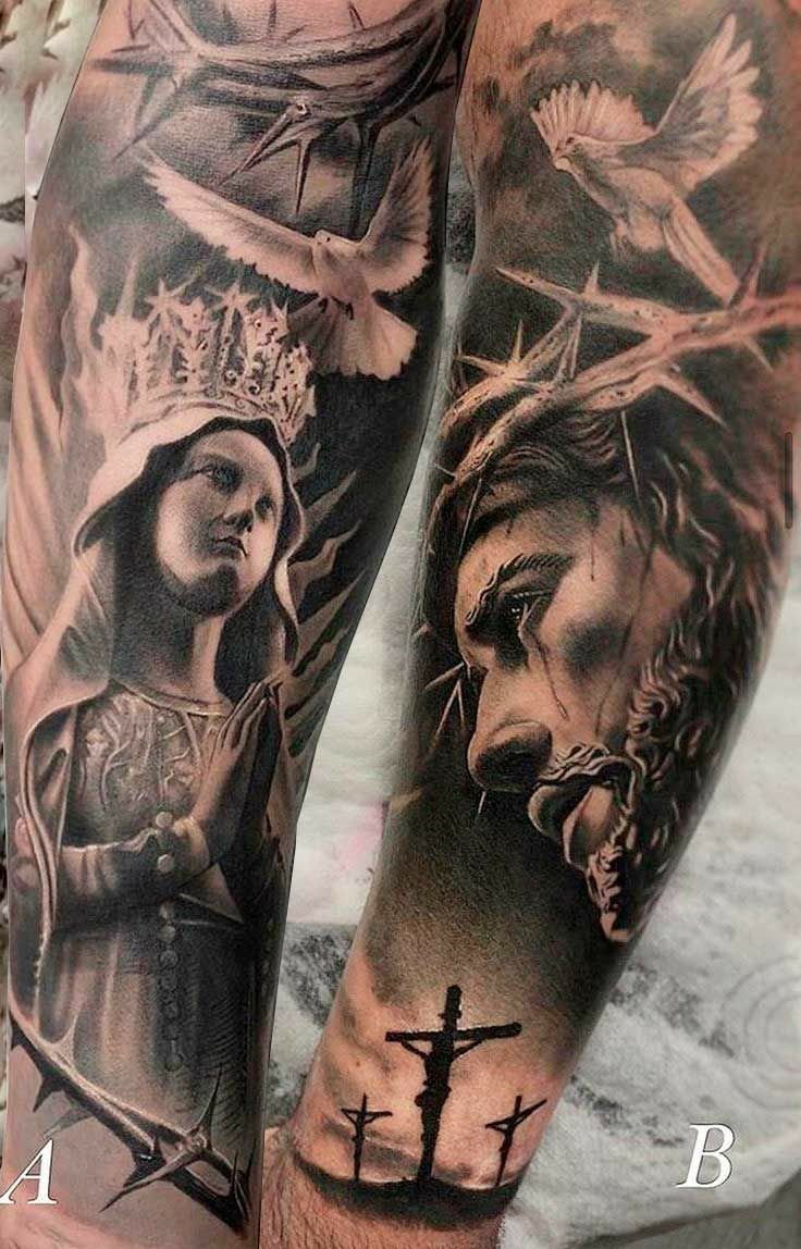 religious sleeve tattoos for men 0040