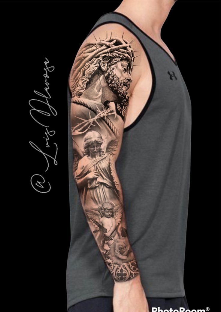 religious sleeve tattoos for men 0053