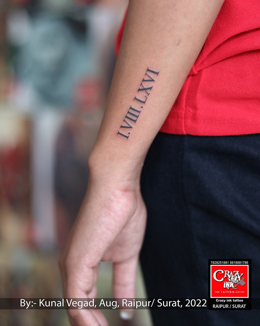 Roman numeral tattoo ideas for men