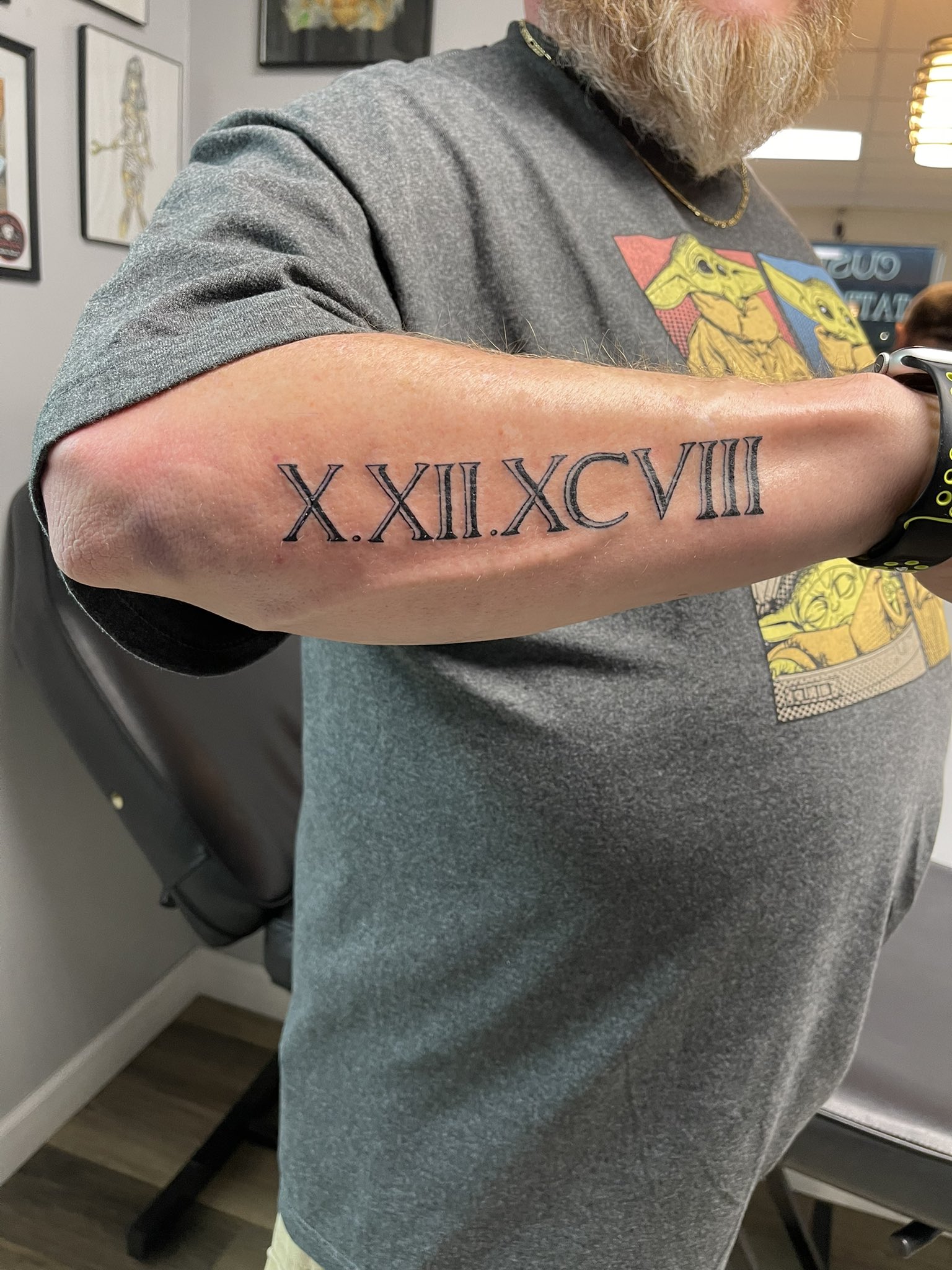 Roman numeral tattoos for men 0015