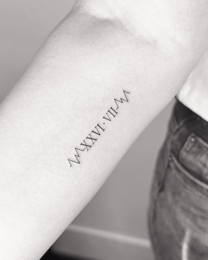 Roman numeral tattoos for men 0016