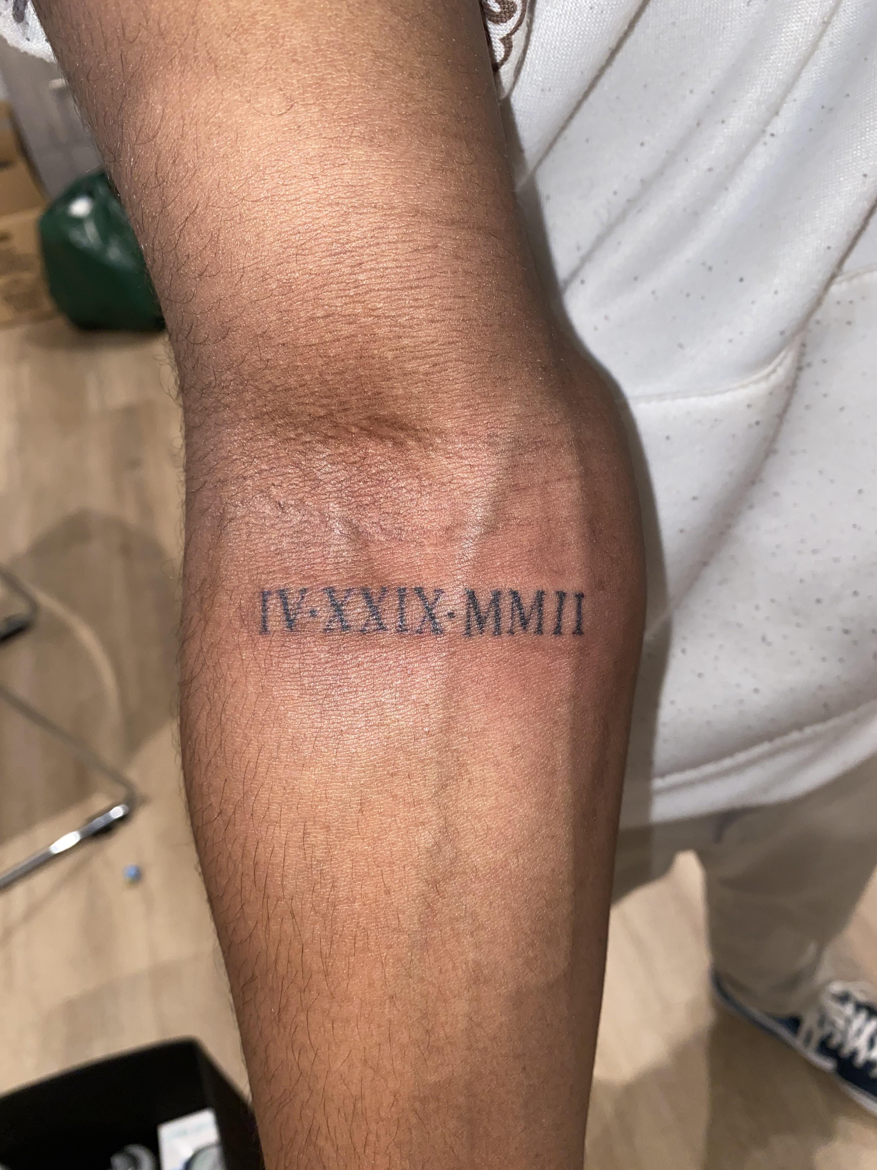 Roman numeral tattoos for men 0021