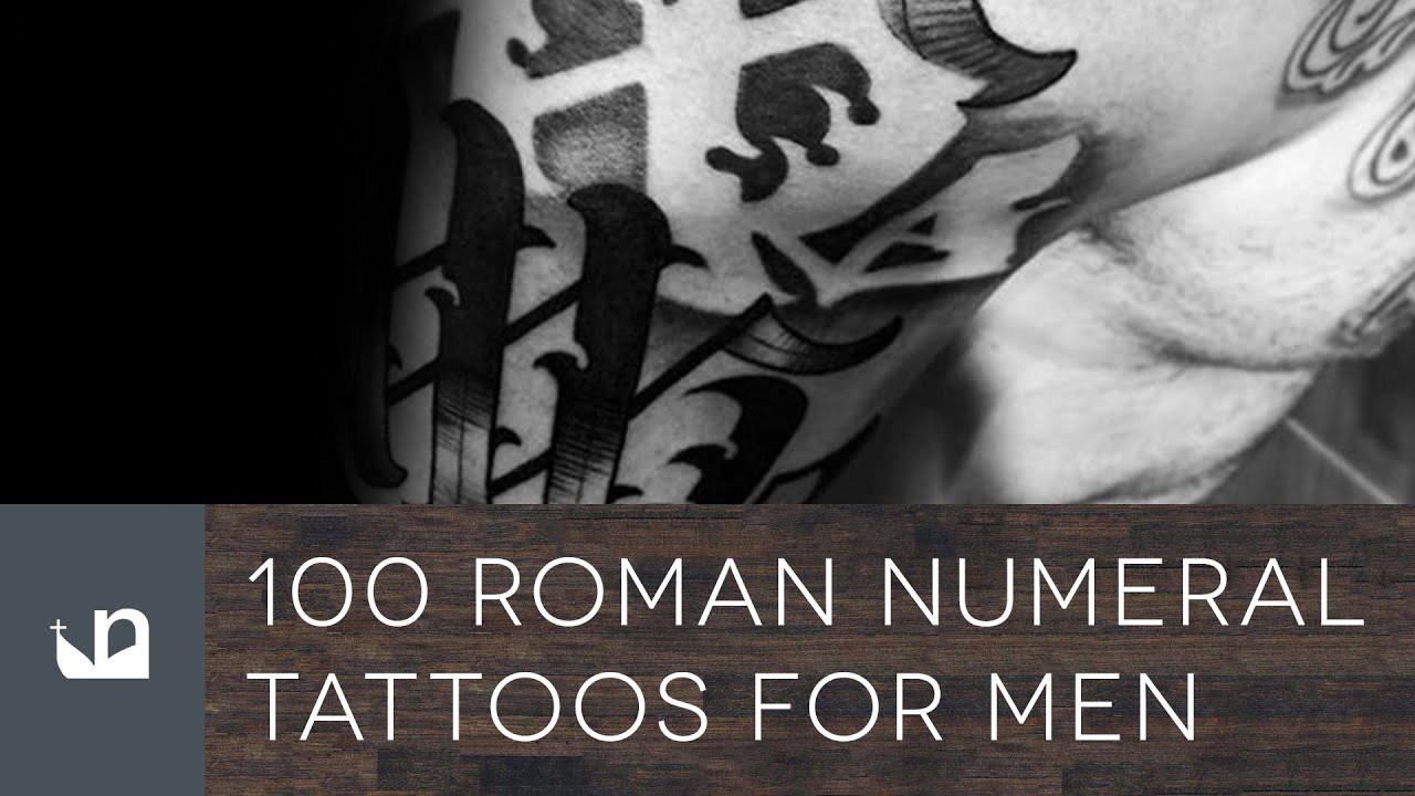 Roman numeral tattoos for men 0022