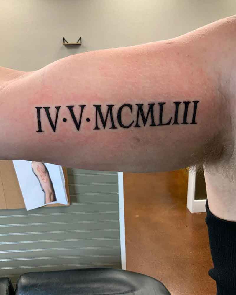 Roman numeral tattoos for men 0028