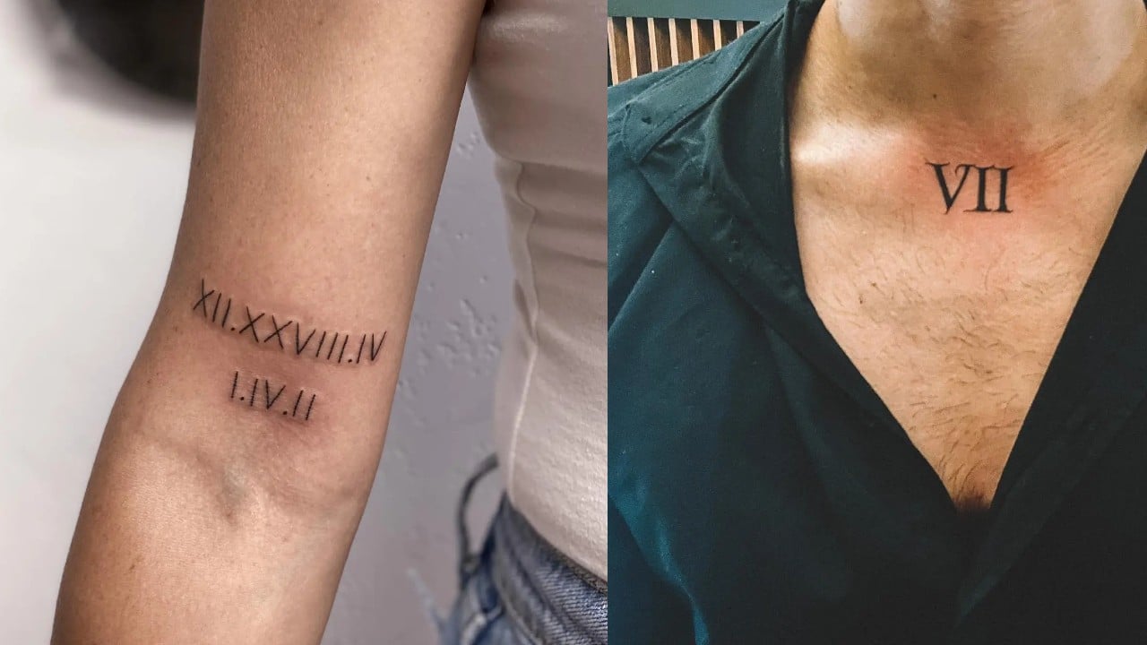 Roman numeral tattoos for men 0032