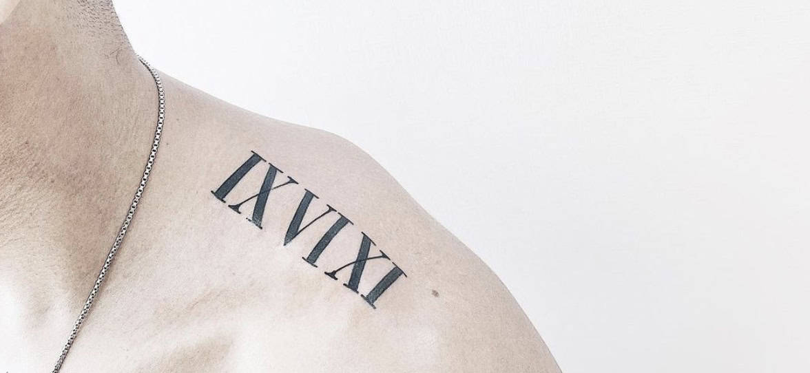 Roman numeral tattoos for men 0037