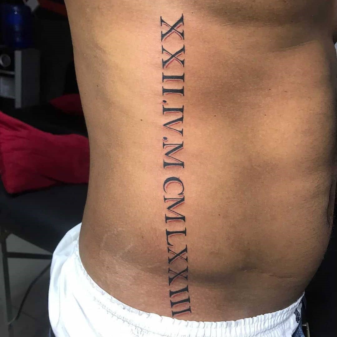 Roman numeral tattoos for men 0043