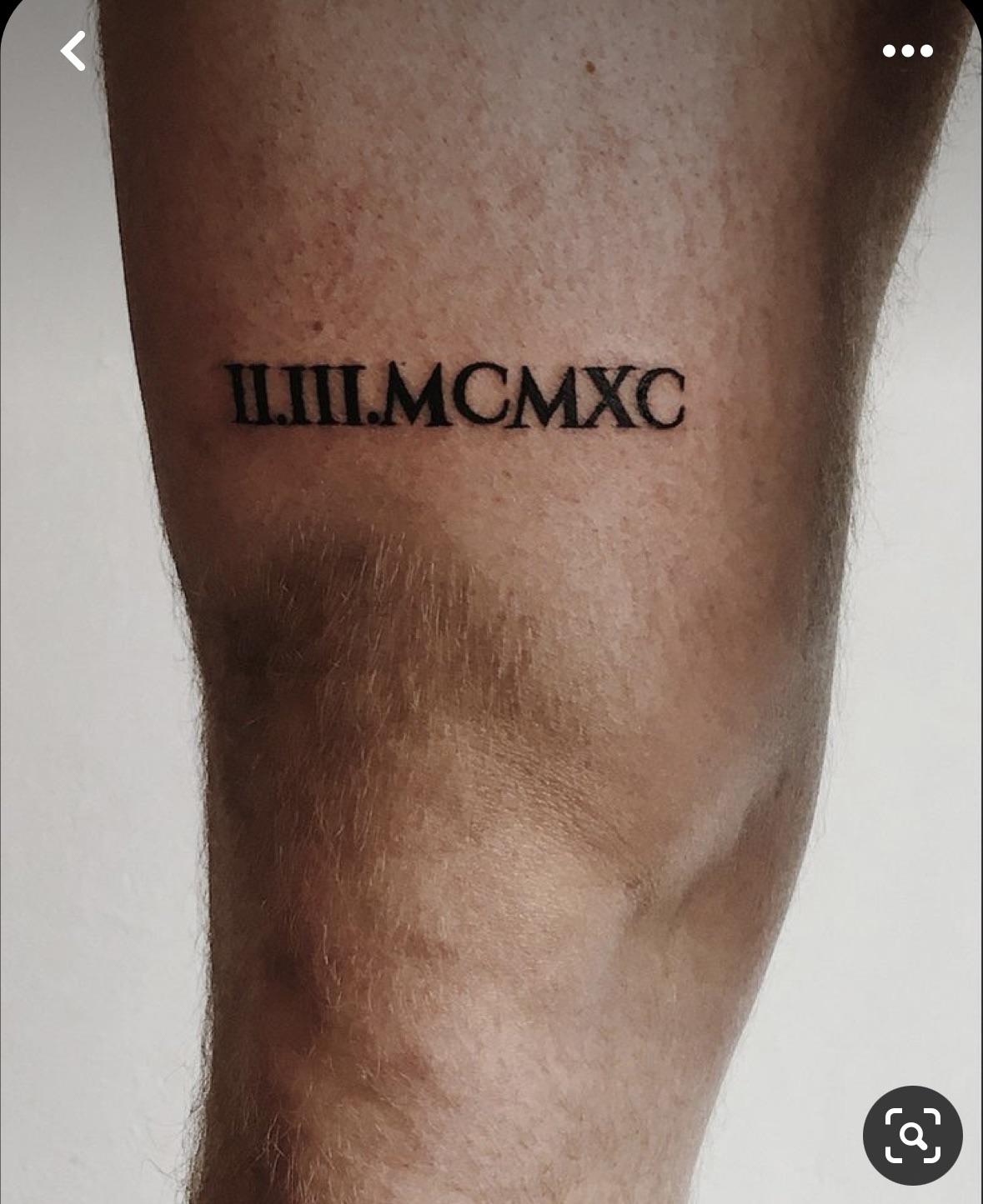 Roman numeral tattoos for men 0047