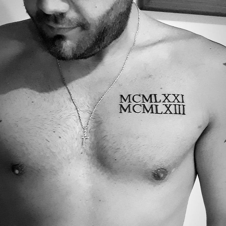 Roman numeral tattoos for men 0049