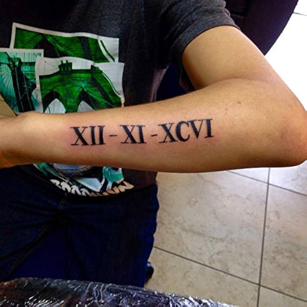 Roman numeral tattoos for men 0050