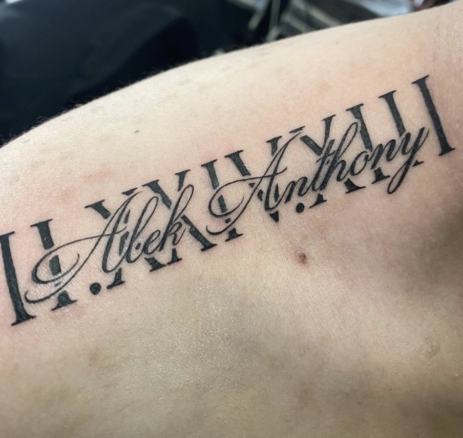 Roman numeral tattoos for men 0054