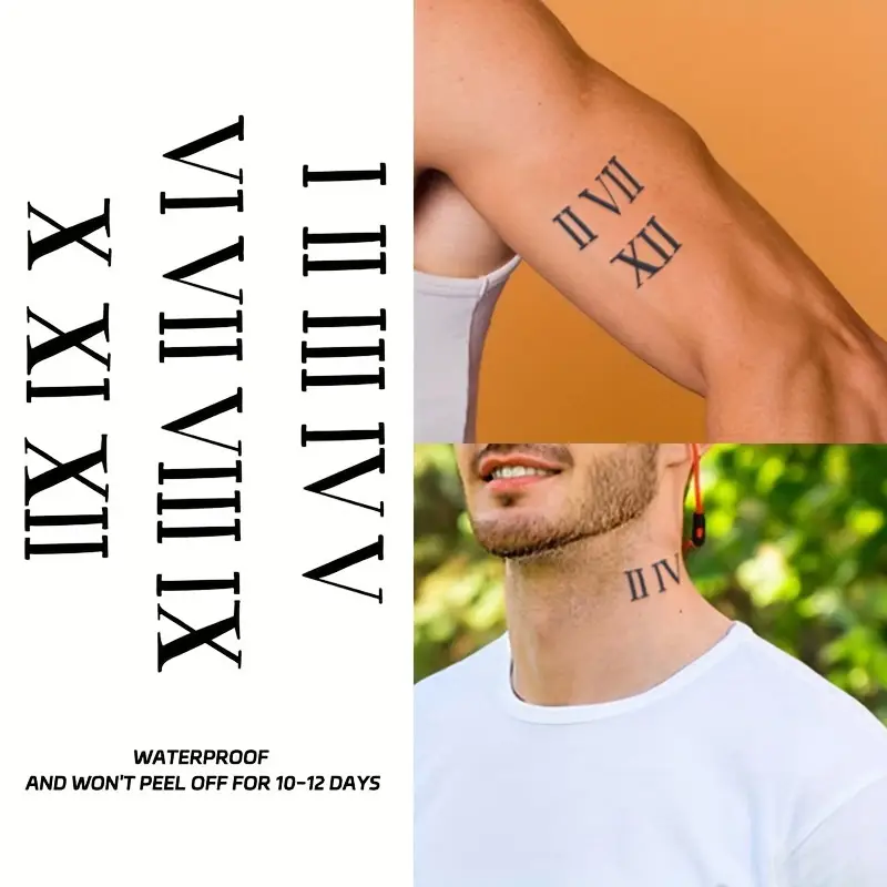 Roman numeral tattoos for men 0055