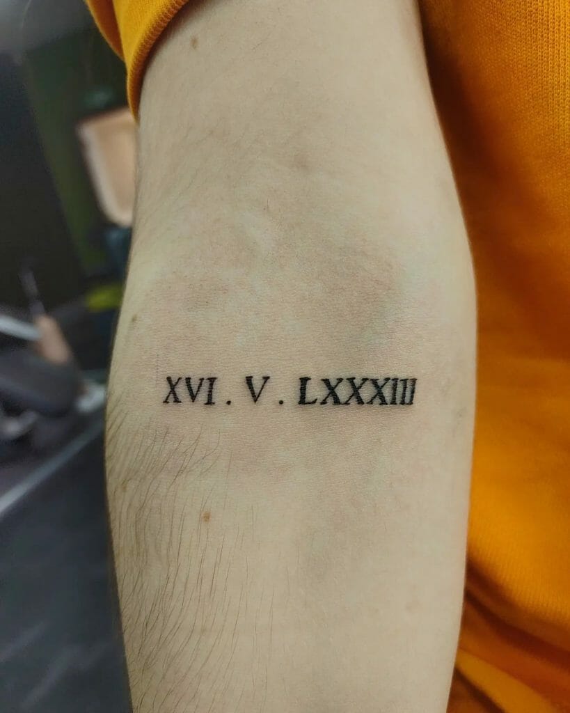 Roman numeral tattoos for men 0060