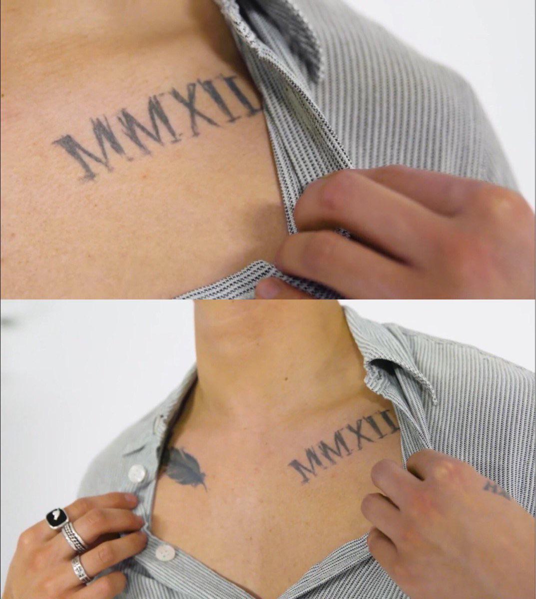 Roman numeral tattoos for men 0068