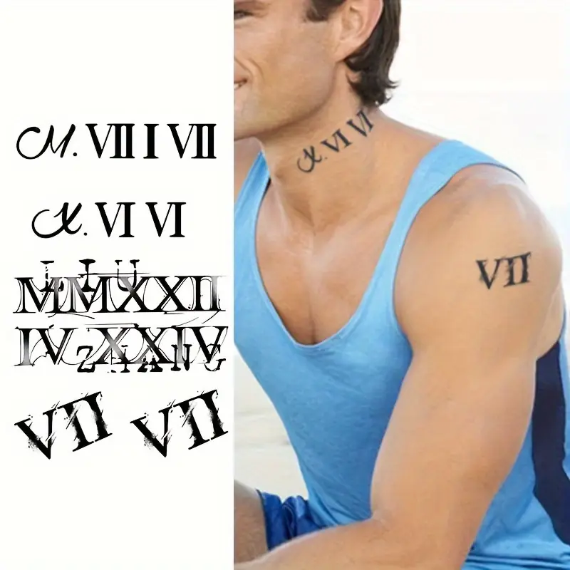 Roman numeral tattoos for men 0069