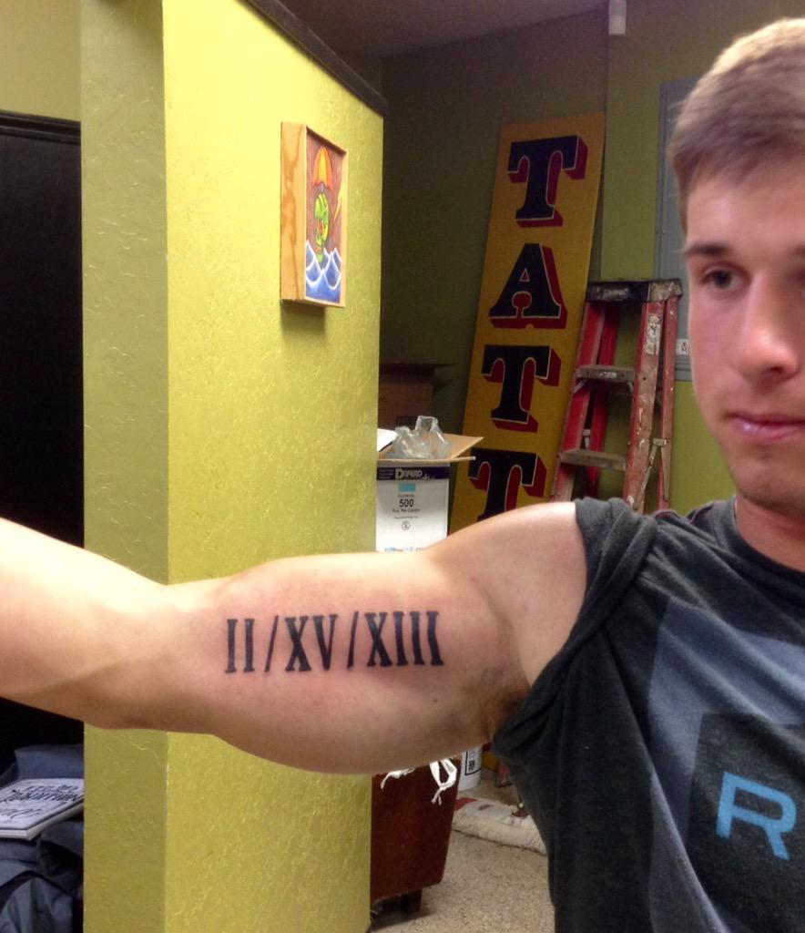 Roman numeral tattoos for men 0073