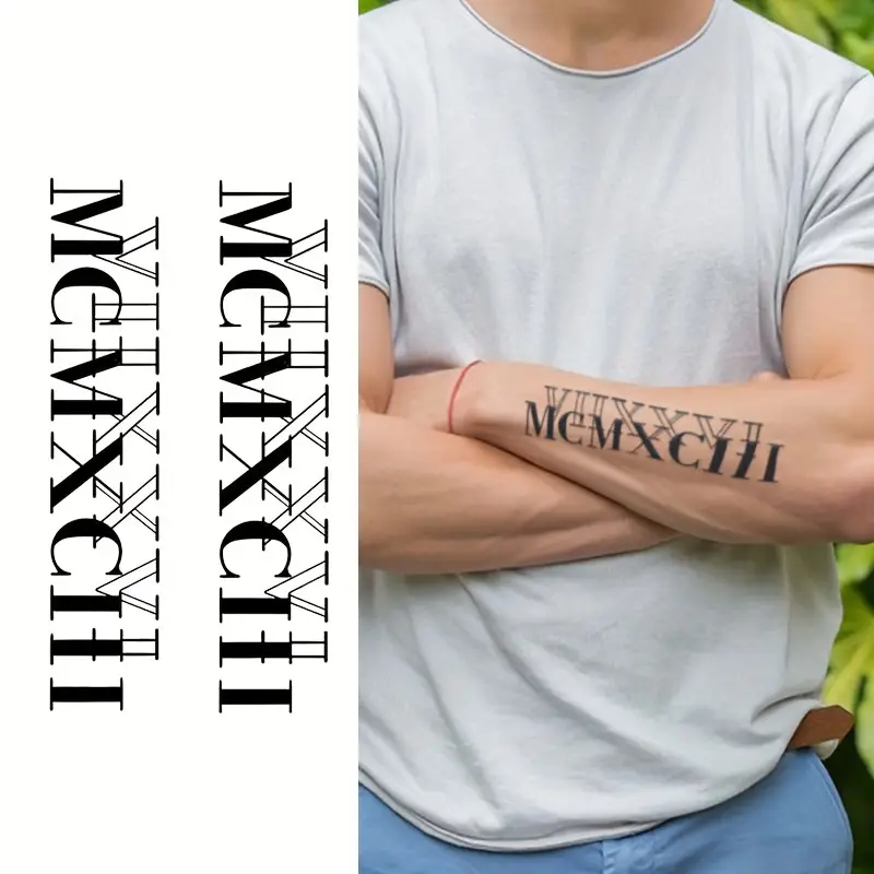 Roman numeral tattoos for men 0074