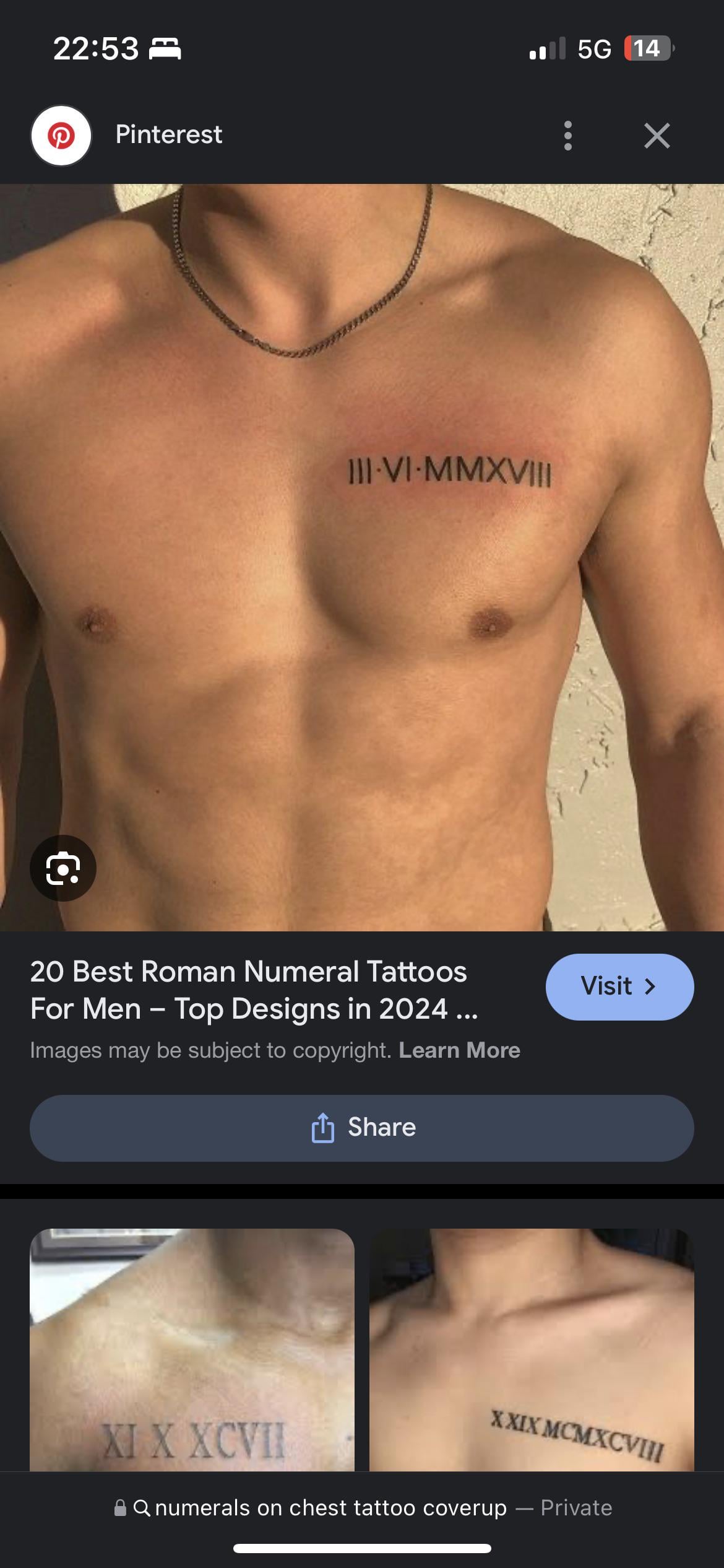 Roman numeral tattoos for men 0082