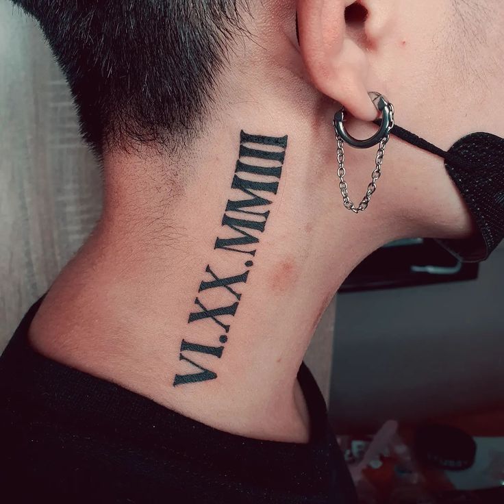 Roman numeral tattoos for men 0093