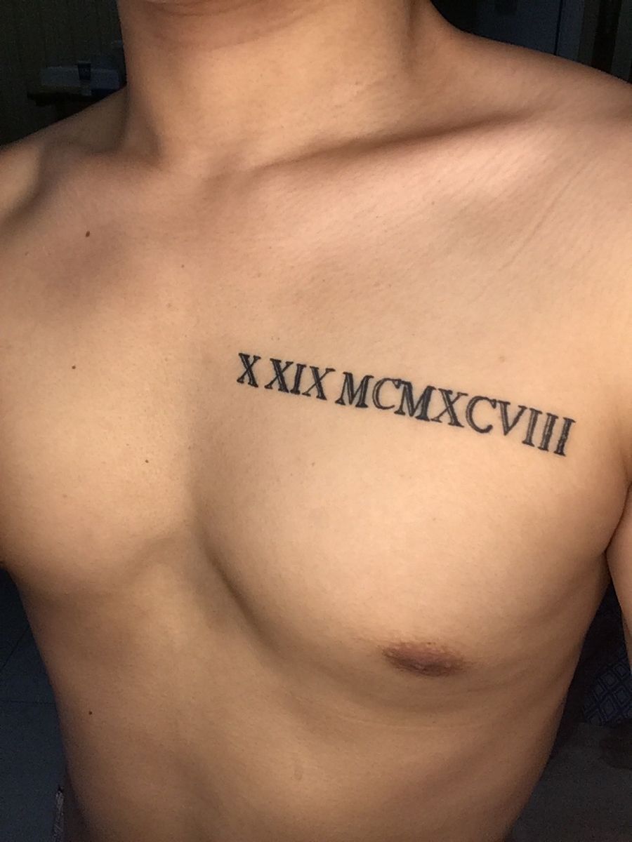 Roman numeral tattoos for men 0097