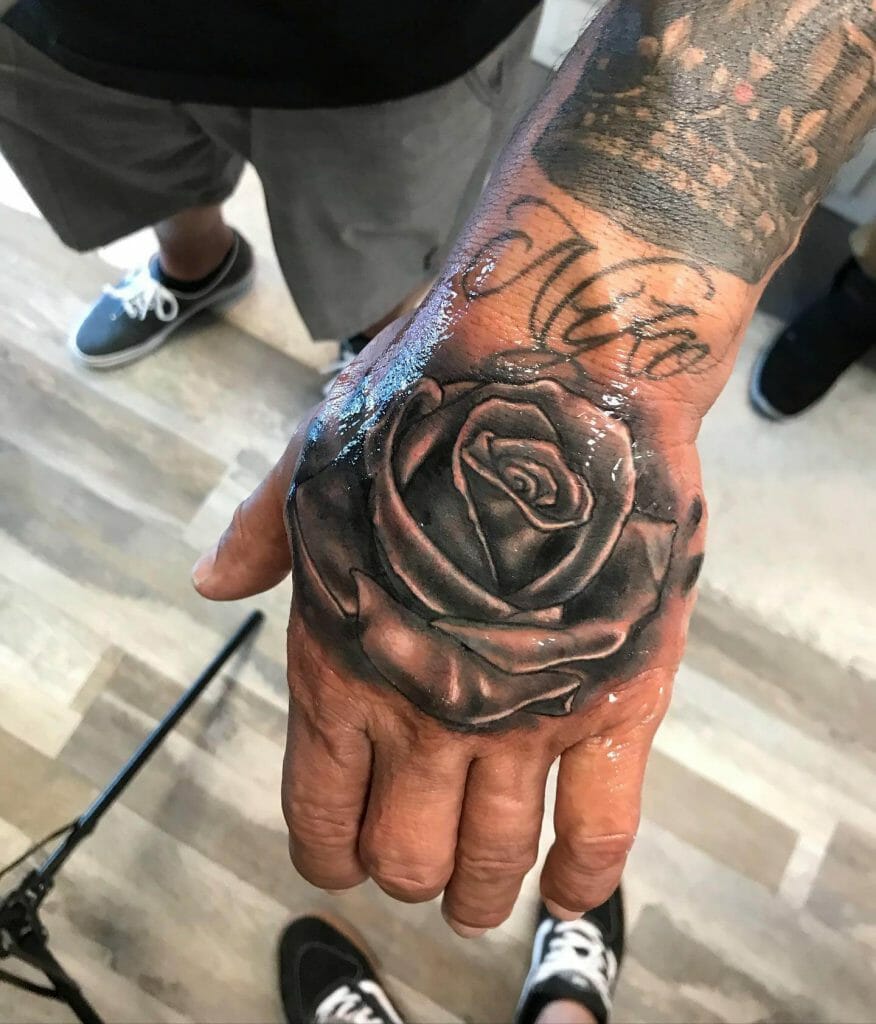 rose tattoos for men on hand 0020