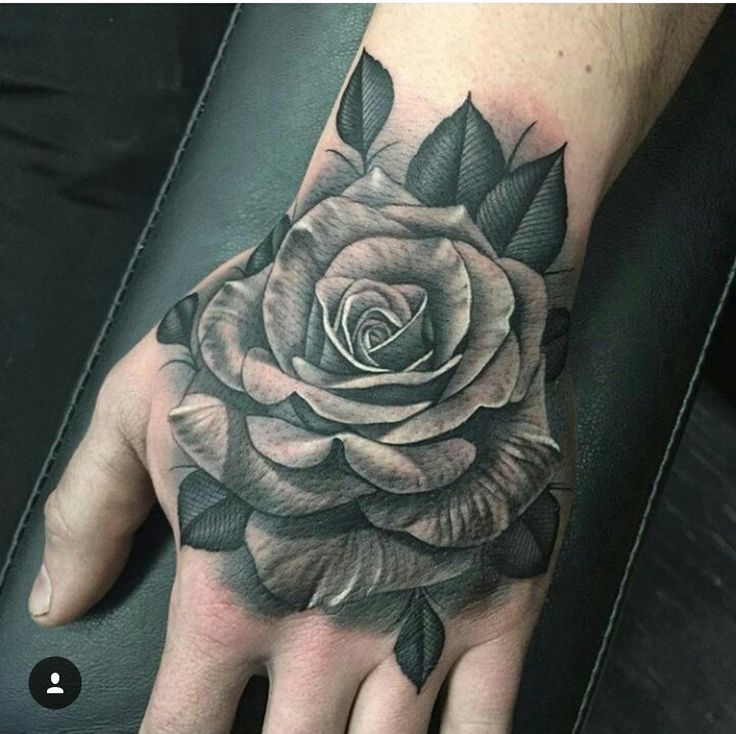 rose tattoos for men on hand 0021